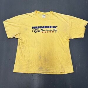 Y2K distressed Hummer university double sided graphic tshirt